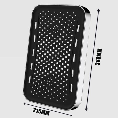 Ensemble de douche de plafond à grand débit et panneau large de 30,5 cm (14 pouces), argenté, avec pommeau de douche haute pression et effet pluie en ABS (12 pouces). 4 modes. (1/5)