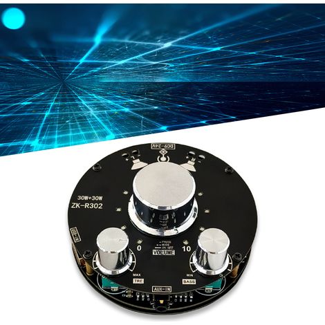 30W Bluetooth-Verstärkermodul mit Höhen- und Bassregelung, einstellbarer Soundkarte, Stereo-Audioeffekt, 2.0-Verstärker für DIY-Lautsprecher. (1/5)