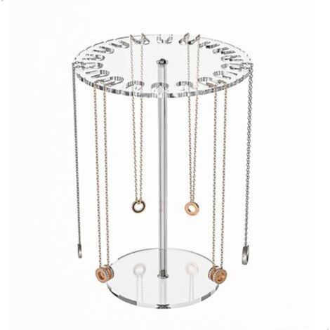 Bardusch Porte Collier Presentoir Bijoux, Acrylique Porte Bracelet Arrondi Support Bracelet, Rangement Collier Présentoir Bracelet, Arbre a Bijoux pour Colliers, Bracelets (1/5)