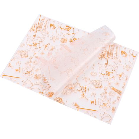 Feuille De Papier Ciré - 26 x 36 cm - Imperméable Huile - Pour Emballage Alimentaire Et Doublure De Panier - 100 Pièces (1/5)