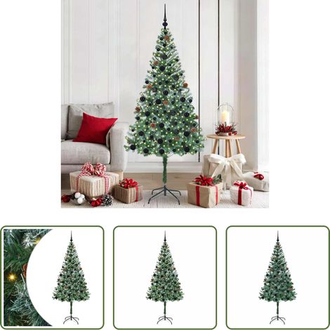 Kegelbaum -  Künstlicher Weihnachtsbaum Grün 180 cm PVC und Stahl