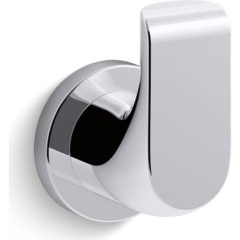 Kohler Avid Wall Mounted Single Robe Dressing Gown Towel Hook Polished Chrome