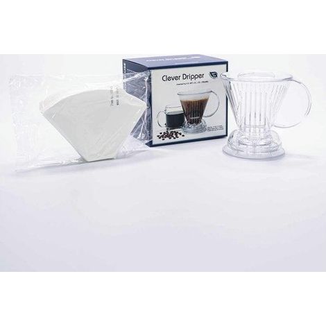 Cafetière filtre Clever modèle L 500 ml en plastique, 100 filtres
