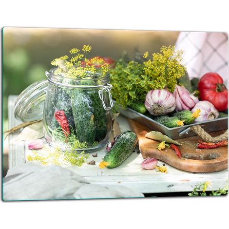Planche à découper en verre 52x40 légumes (1/5)