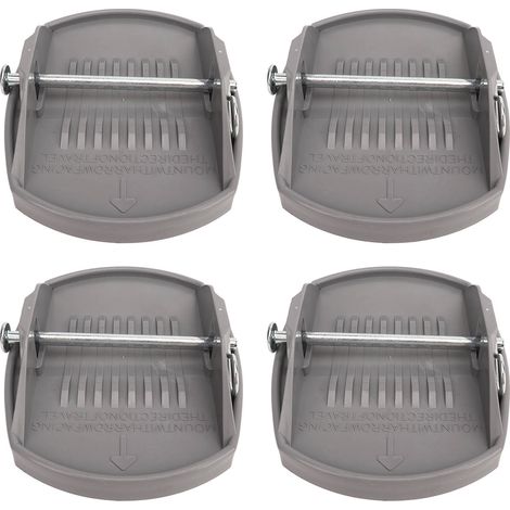4 Lot de 4 Patins de Vérin Caravane Anti-Rouille Haute Résistance Adaptateur de Levage pour Camping-Car (1/5)