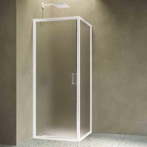 Siro - Box doccia ad angolo 90x80 cm con 1 anta a battente
