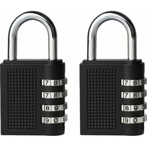 Lot de 2 cadenas à combinaison d'extérieur pour casier scolaire ou boîte à outils (1/4)