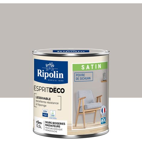 Peinture Murale Toutes Pièces - Satin - 0,5L - Poivre du Sichuan - Ripolin