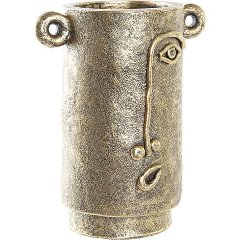 DKD Home Decor Visage Doré Moderne Vase Décoratif (1/3)
