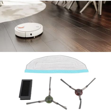Kit di ricambi per l'aspirapolvere robot Yeedi CC Cube con panno in tessuto non tessuto, filtro e spazzola laterale (4 panni, 2 filtri, 3 sacchetti, 2 spazzole) (1/4)