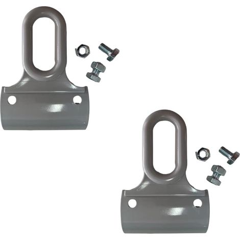TENDAGGIMANIA Ricambi Ganci Occhielli per Tenda da Sole a Caduta in PVC ADATTABILI A Qualsiasi Profilo- Colore Grigio