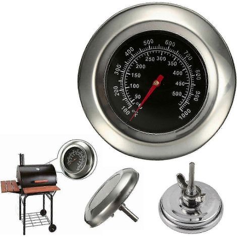 Thermomètre de barbecue en acier inoxydable 50500°C. compatible avec les couvercles de barbecue à gaz. type analogique. (1/5)