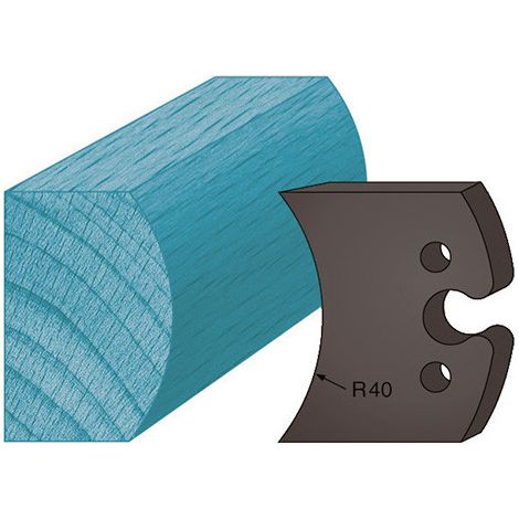 Diamwood Jeu de 2 Contre-fers Profilés Acier pour Moulure spéciale étagère A215 - Ht. 48 x 5,3 mm - Entraxe 24 mm - Porte-outils haute qualité compatible (1/2)