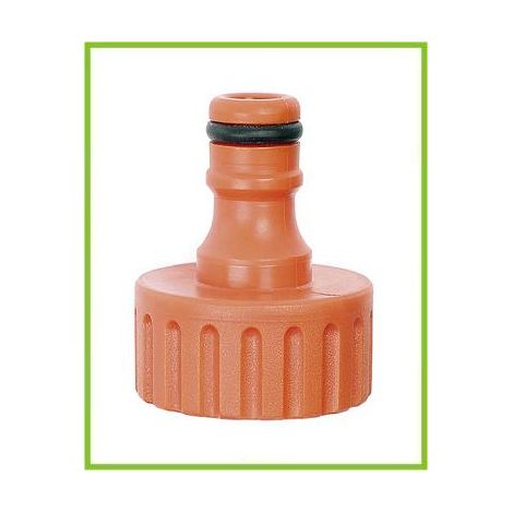 Ramp Conector de Grifo 1" con Rosca Interior, fácil instalación, materiales resistentes, ideal para mangueras de jardín, uso exterior, color negro.