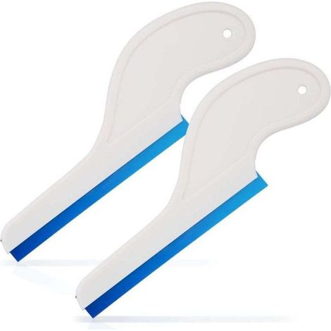 de voiture Raclette avec de l'eau souple en silicone Lame Auto Raclette avec poignée de voiture fenêtre de véhicule à laver de nettoyage, Lot de 2 (1/4)