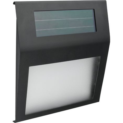 Lampada solare LED nera numero civico illuminato IP44 DPM (1/5)