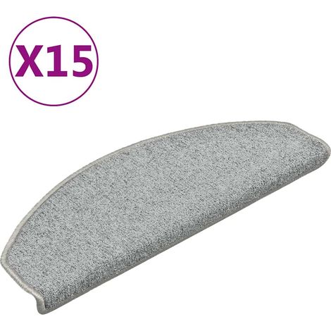 Maison Exclusive - Stufenmatten 15 Stk. 65x24x4 cm Hellgrau Halbr (1/5)