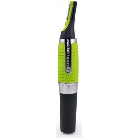 Tondeuse multi-fonctionnelle pour oreilles, nez et visage en acier inoxydable, forme T, avec lumière LED, pour sourcils et rasage électrique (1/4)