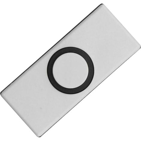 Bouton de Sonnette Filaire (1 pièce), Interrupteur à Pression Mural, Bouton en Plastique résistant aux intempéries avec 2 vis, Compatible avec la Plupart des sonnettes (Blanc). (1/5)