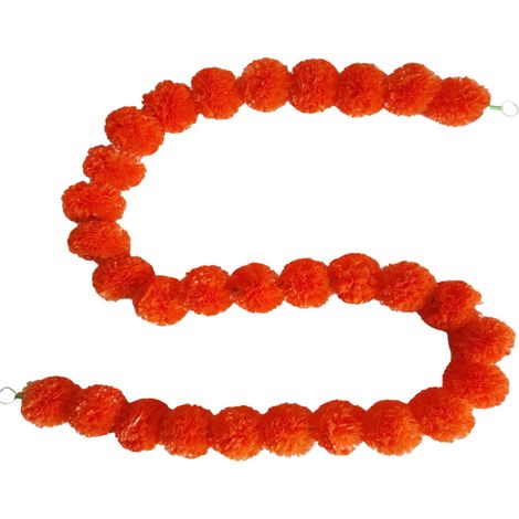 Guirlande Artificielle - Fleur Orange Jaune - Pour Décoration Mariage Anniversaire Noël Célébrations - 2 m (1/5)