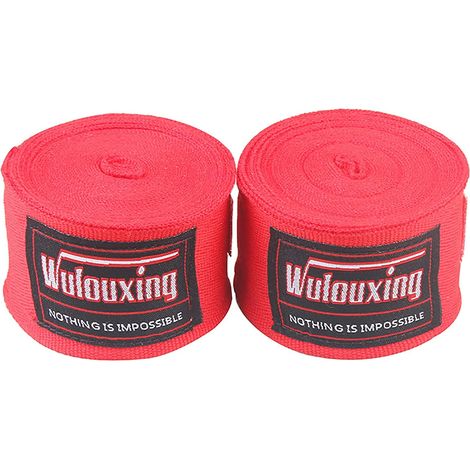 Bandages de boxe pour arts martiaux - 5 m - Rouge (1/5)