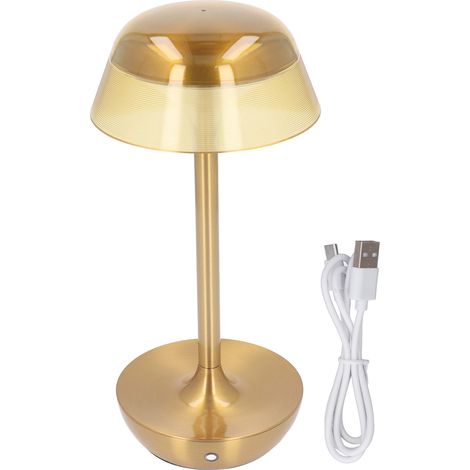 Ortviai Lampe de Bureau Sans Fil Or – Rechargeable, 3 Températures de Couleur, Commande Tactile et Dimmable (1/5)