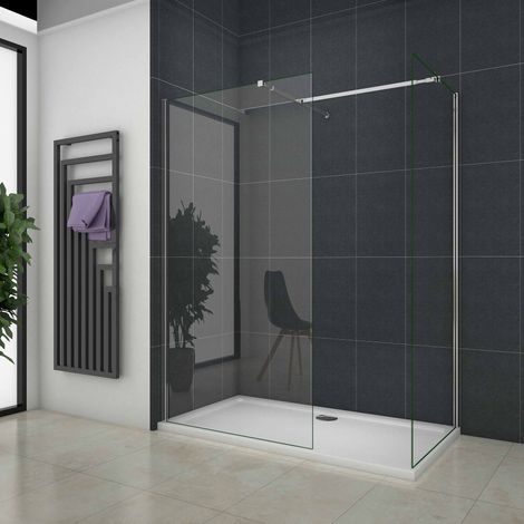 Mamparas de Ducha de dos Pantalla Panel Fijo 8mm Antical - Barra 73-120cm-50x200cm+70x200cm (1/5)