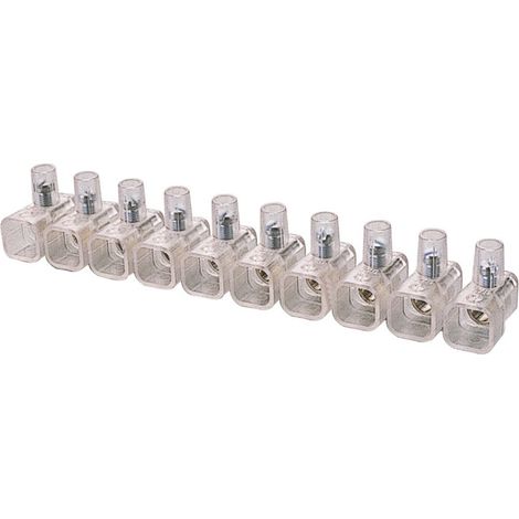 MORSETTI UNIPOLARI ISOLATI 10PZ D6MM SEZ.6 TRASPARENTE