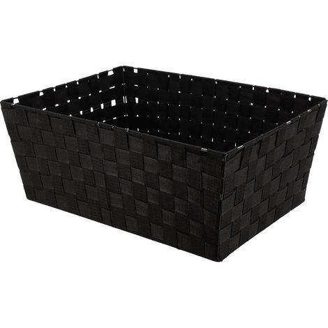 Ankleidekorb polyester h18xl32,5xp45cm - schwarz - Tendance