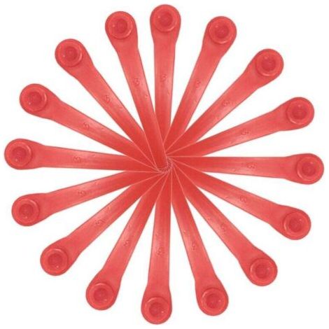 Lot de 100 Lames en Plastique compatibles avec Coupe-Bordure Gardena, Lames de Rechange pour Coupe-Bordures Gardena et Coupe-Bordures sans Fil. (1/5)