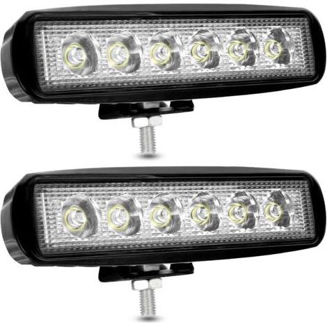 Phare de Travail LED 12V 18W Projecteur LED Voiture 12v Spot Flood Feux Antibrouillard LED 9,200lm Feux de Travail pour Voiture Camion Tracteur SUV Bateau [2 pièces] NPTERBL (1/5)
