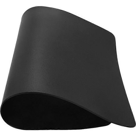 Lot de 4 sets de table en cuir artificiel résistant à la chaleur, imperméables, (noir) (1/5)