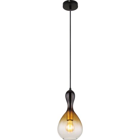 Globo - lampada a sospensione - Aladdin - nero - vetro - Ø 17cm -