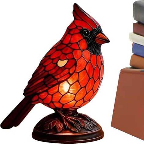 Lampe Lumineuse En Forme D Oiseau - Lanterne Lumineuse Statue Rouge - Lampe (1/5)