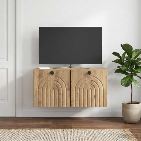 vidaXL Wall-Mounted TV Cabinet 59.5 x 31 x 30 cm Artisan Oak (1/5)