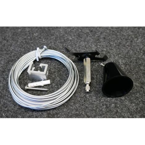 Kit de suspension noir cable longueur 500mm INDIGO