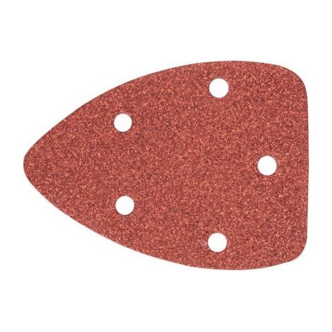 Graphite Papier de verre triangulaire grain 60 avec velcro pour ponceuse a' main Graphite 59G335, paquet de 5