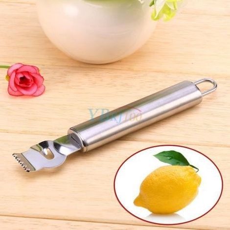 grattugia/pelapatate per limoni e agrumi in acciaio inossidabile. (1/4)