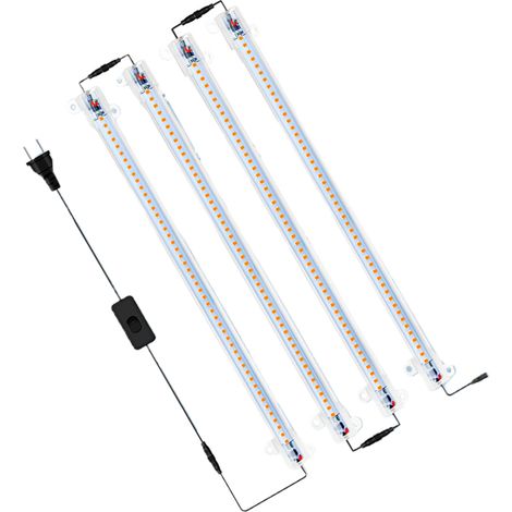 Lampe de culture LED intérieure spectre complet avec minuterie, barre lumineuse pour serre, prise UE 180-240V (1/5)