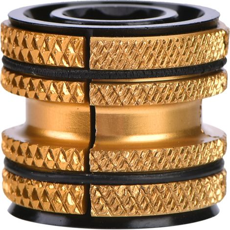 Bouchon de direction en alliage d'aluminium pour fourche carbone 28.6mm, accessoire vélo (Doré)
