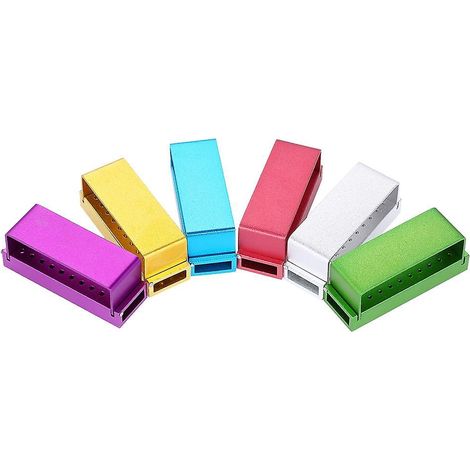 1 Bloc en aluminium 30 trous pour porte-fraise diamantée dentaire, stérilisation, pour fraise basse et haute vitesse, usage oral