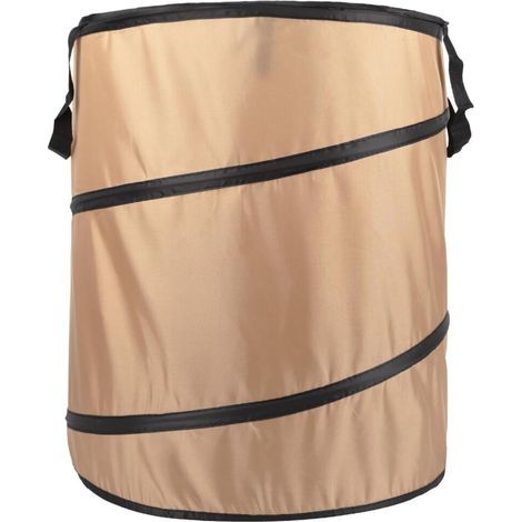 (kaki 90L)Pop Up Sac à déchets de jardin en tissu Oxford, pliable, résistant, avec poignées, sac de rangement de jardin, réutilisable (1/5)