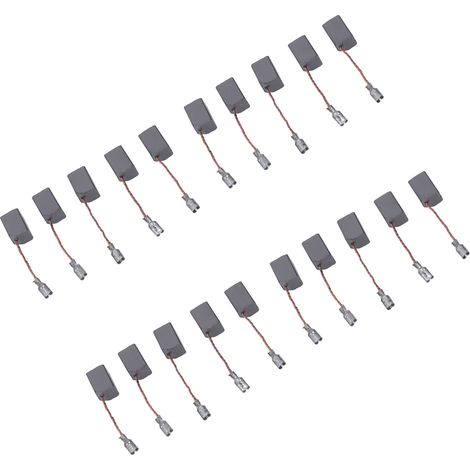 20 Stück Kohlebürsten für elektrische Handbohrmaschinen, hochfeste Kupfer-Kohlebürsten für Haartrockner und Winkelschleifer (1/5)