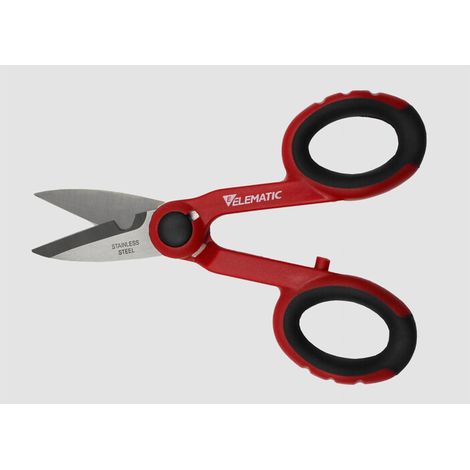 FORBICI P/ELETTRICISTA LAME DIRITTE ACCIAIO INOX Q.TA 12