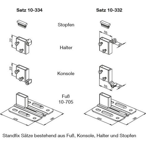 Vono Standfuss m.Befestigungsteilen f.10K/11K/11KC Nr.332 (Z0MS000F0001000) (1/2)