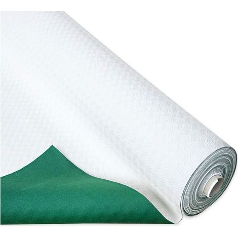 Nappe Pvc Protect Table Moletton Doux Antidérapant AntiTaches Antichoc Blanc Vert - 140x30 cm (1/2)