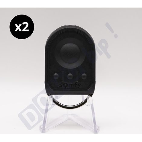 Somfy – Lot de 2 télécommandes Keygo io – 4 canaux – Fréquence 868 MHz – Portée jusqu'à 200 mètres – Compatible avec dispositifs io-homecontrol
