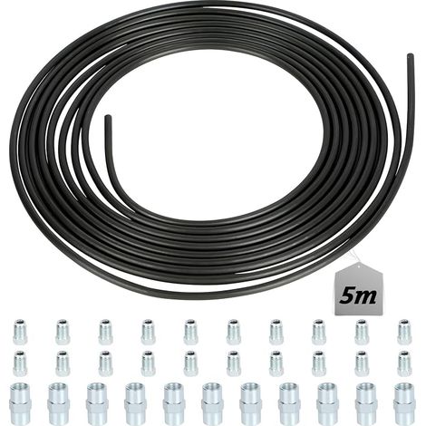 LALAGO Tuyau de Frein, Longueurs 5m, Ø 3/16" (4,75mm), Conduite Générale de Fein, Kit de Conduite Générale de Frein de Rechange pour Automobile (1/5)