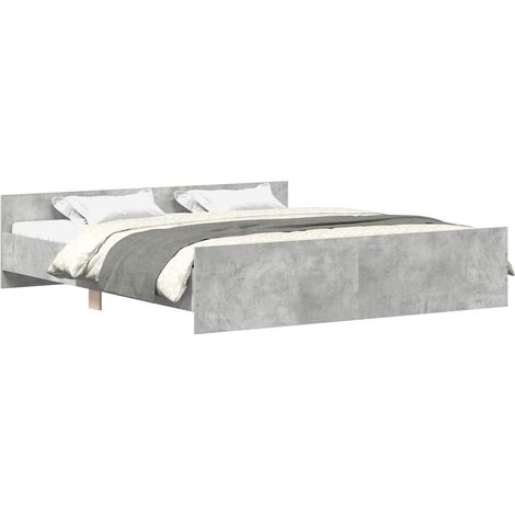 Maison Exclusive - Giroletto con Testiera e Pediera Grigio Cemento 200x200 cm (1/4)