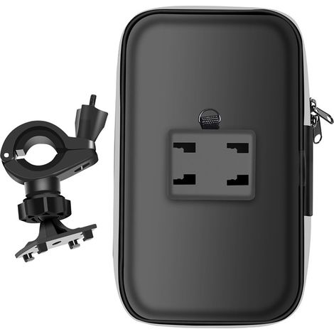 Sacoche de guidon vélo étanche avec écran tactile sensible, support pour téléphone vélo, poche de rangement taille L (1/5)